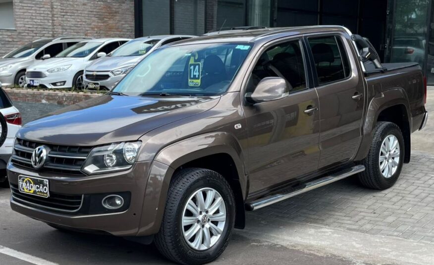 Vw Amarok Cabine Dupla 4×4 Highline 2014 Marrom