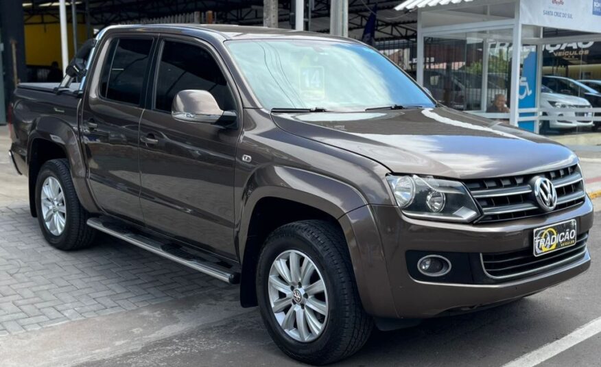 Vw Amarok Cabine Dupla 4×4 Highline 2014 Marrom