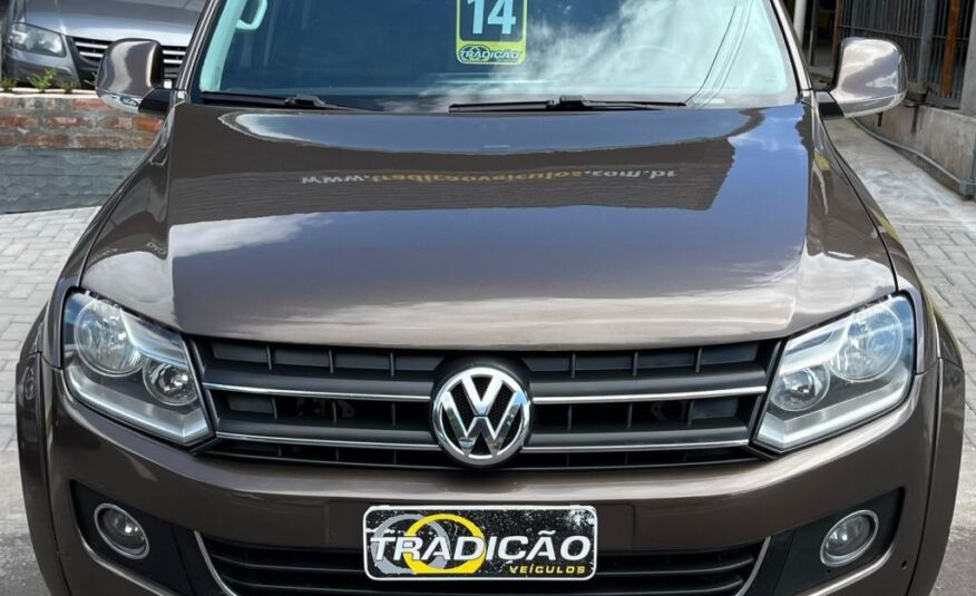 Vw Amarok Cabine Dupla 4×4 Highline 2014 Marrom